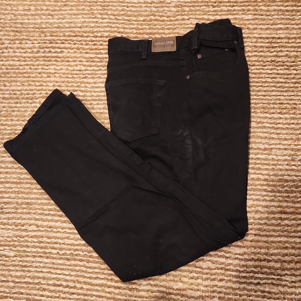 Kirkland Signature Black Straight Jeans Classic Style W40 L34